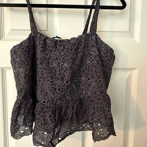 American Eagle Outfitters Lace Camisole - Purple and Gray